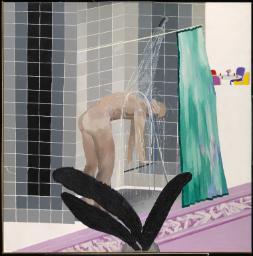 David Hockney - Man in Shower in Beverly Hills